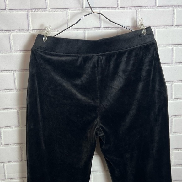 CHICOS Black Velvet Pants with Silver Zipper Accents/size 1 - Picture 5 of 7